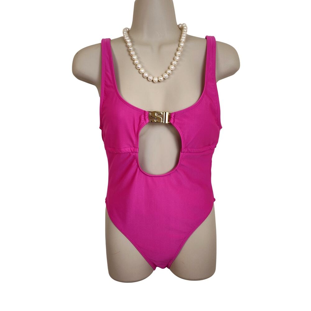 Sports Illustrated X Forever 21 Swimsuit Womens Small Pink One Piece Buckle